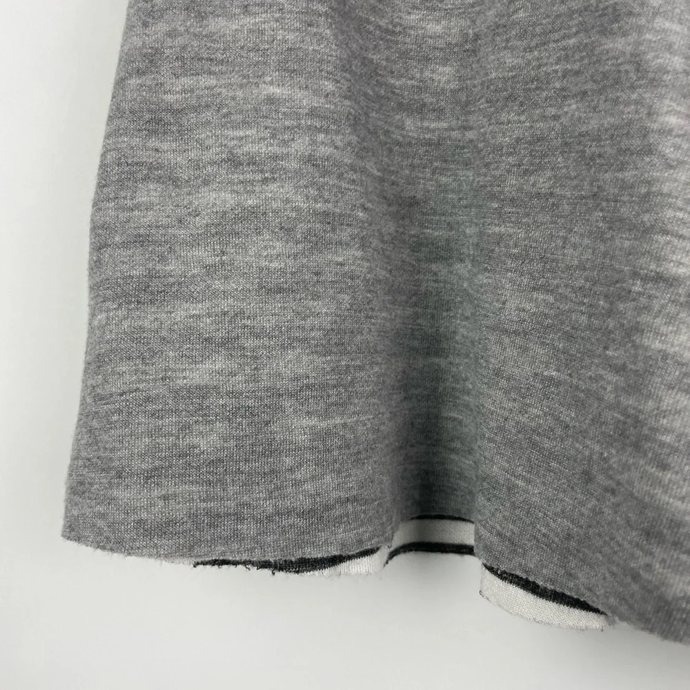 Juicy Couture Gray A-Line Retro Soft Knit Gray Jersey Skater Raw Hem‎ Skirt